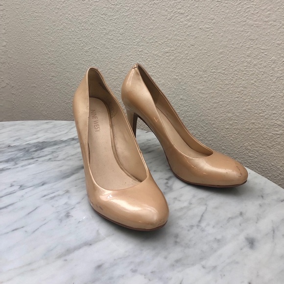nine west beige heels